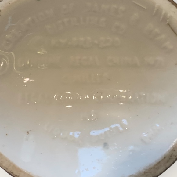 Vintage Jim Beam Collectible Decanter Ceramic Floral Gold, Pink, Green & White - Picture 15 of 16